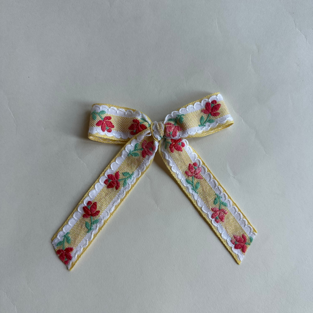 Sailor Bow // Yellow Pink Floral