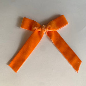 Thin Sailor Bow // Orange Vintage Velvet