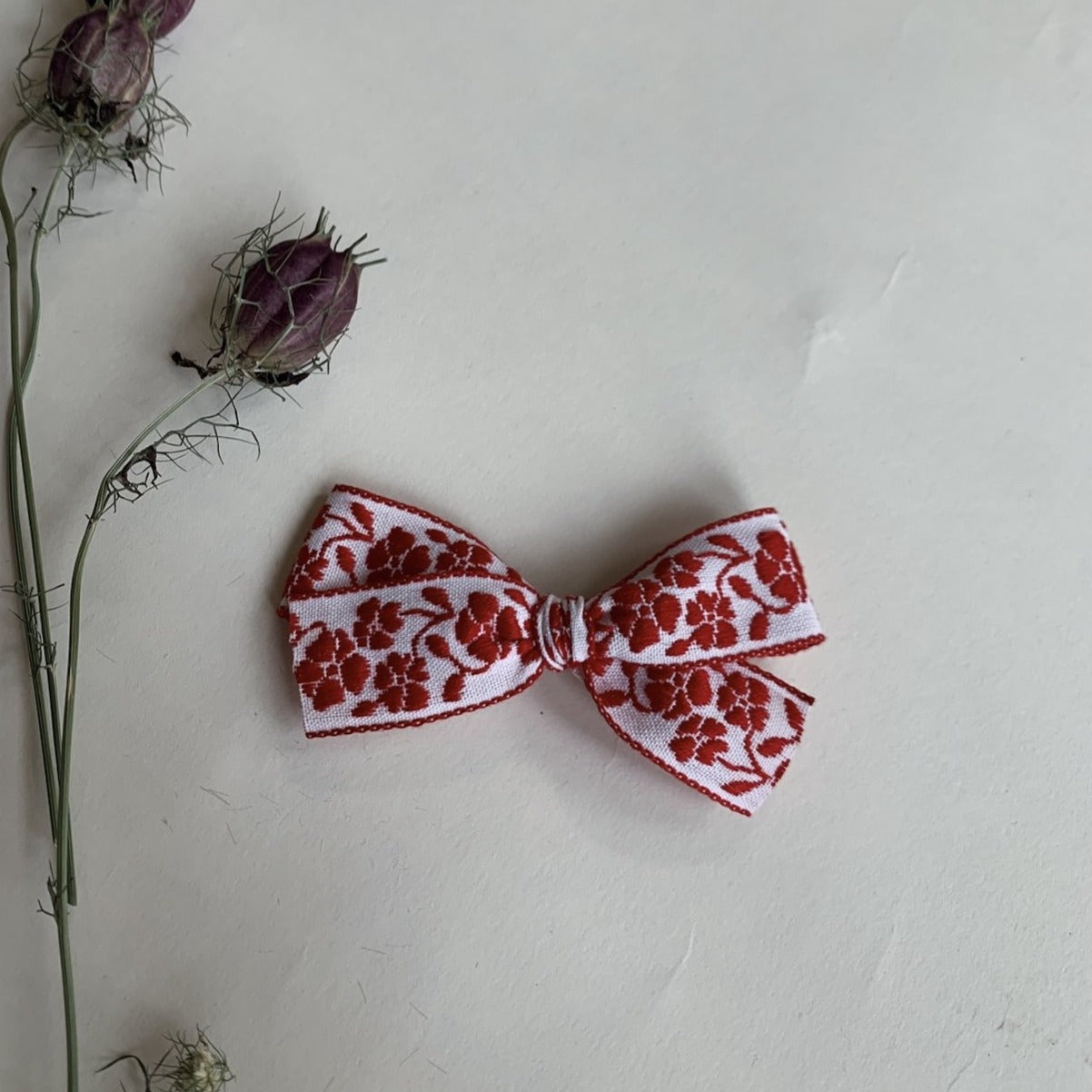 Small Bow // Red Floral