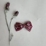 Medium Bow // burgundy floral