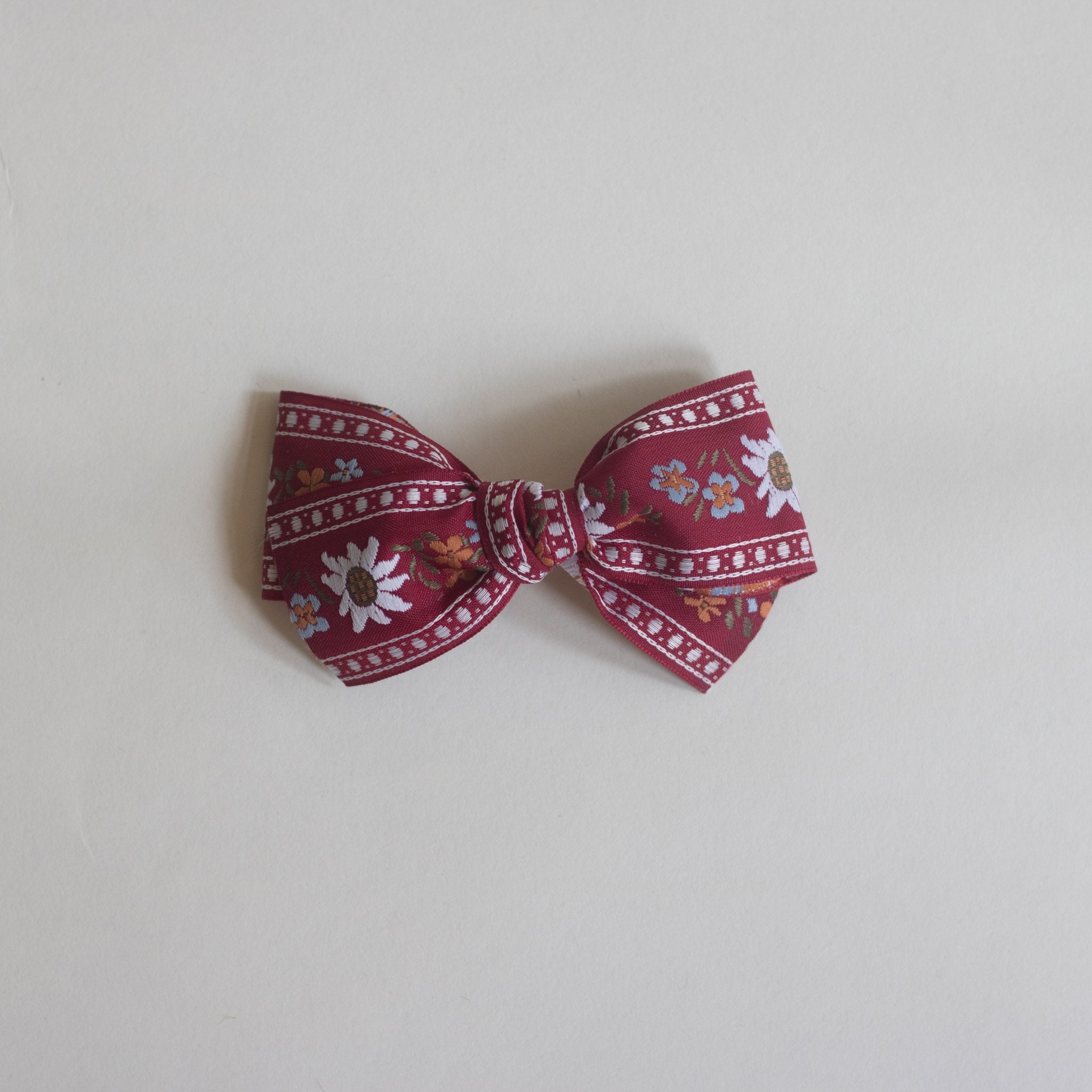 Medium Bow // burgundy floral