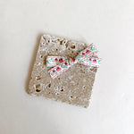 Petite Bow // Pink-burgundy Floral